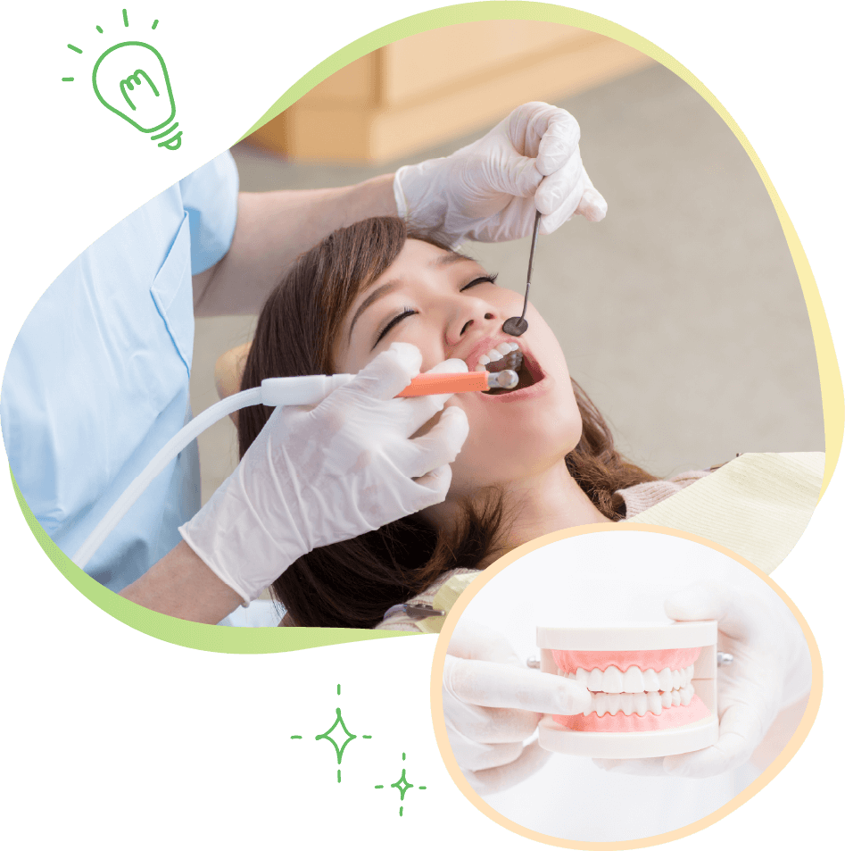 歯周病治療を受けているイメージ写真